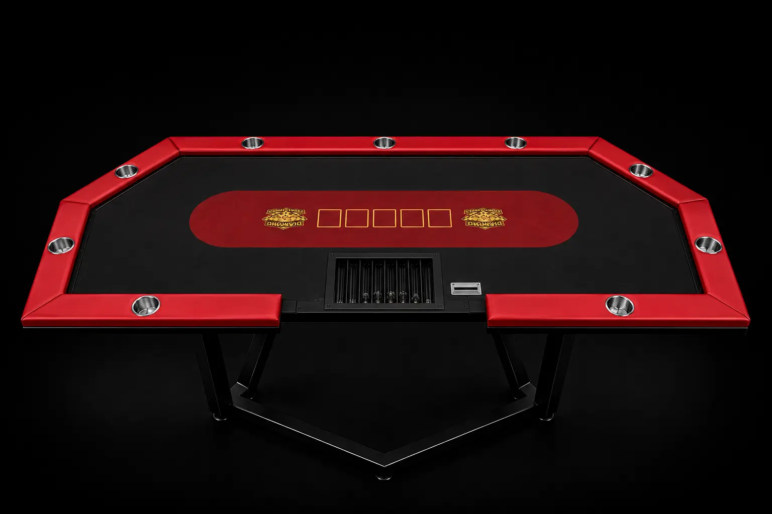 Red Platinum Series diamond poker table